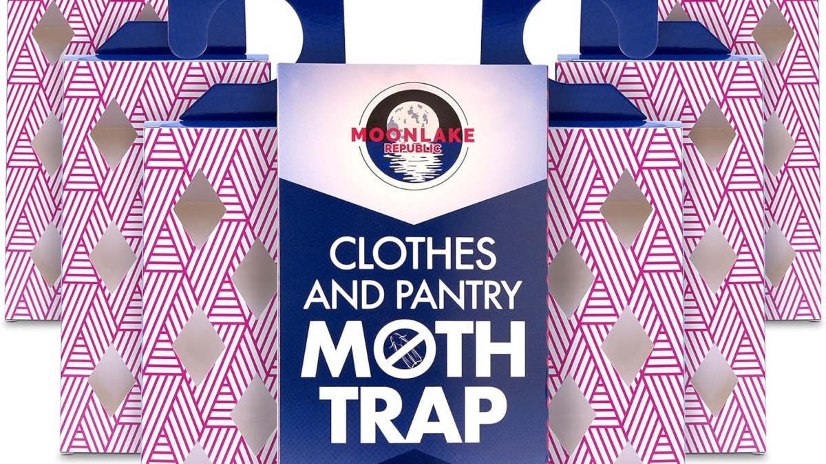 Moth; Moonlake Republic; Moth Traps for Clothes & Pantry - Dual Pantry Moth Trap and Clothing Moth Traps; Natural & Odor-Free Closet and Pantry Moth Traps with Pheromones; Set of 6 Moth Traps for House